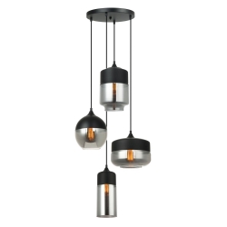 MOLINA LAMPA WISZĄCA  MDM-4364/4 BK+SG  ITALUX